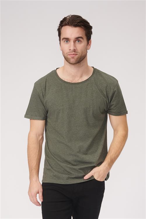 Dyb Rund Hals - Meleret Grøn - Herre - XS - TeeShoppen