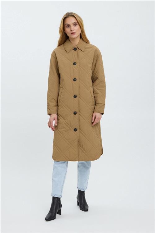 Ambere Merson Long Coat - Tigers Eye - Dame - S - Vero Moda