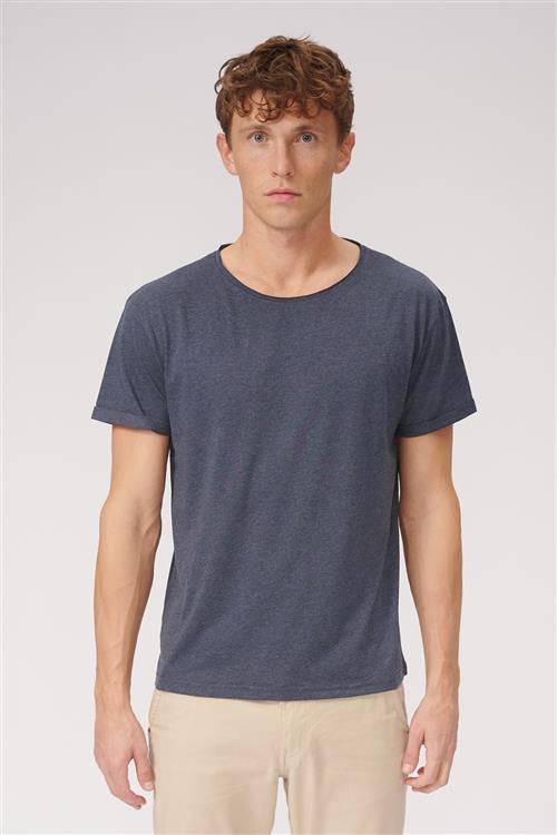 Dyb Rund Hals - Meleret Blå - Herre - 3XL - TeeShoppen