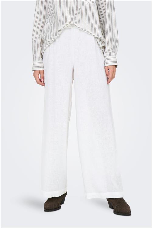 Tokyo Linen Pants - Bright White - XL/32 - ONLY
