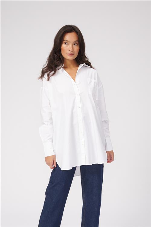 Oversized Shirt - Hvid - Dame - XS - TeeShoppen
