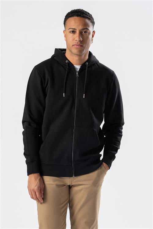 Zip Hoodie - Sort - Herre - 2XL - TeeShoppen