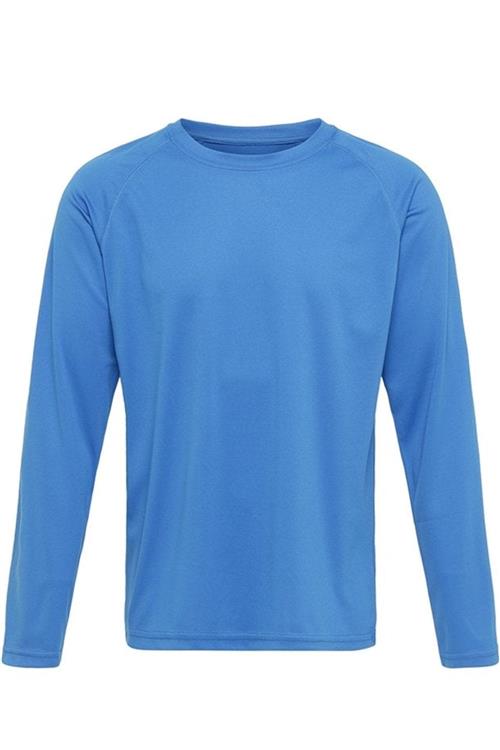 Langærmet Trænings T-shirt - Blå - Herre - L - TeeShoppen