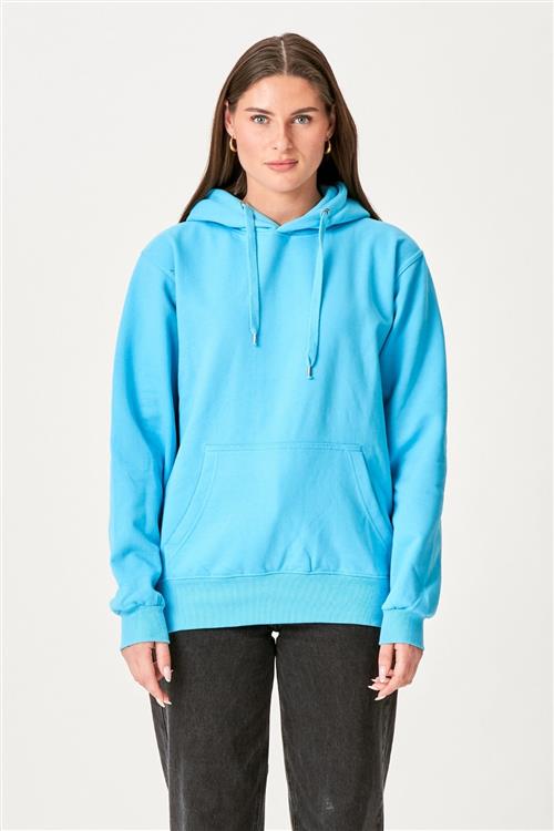 Oversized Hoodie - Turkis Blå - Dame - 3XS - TeeShoppen