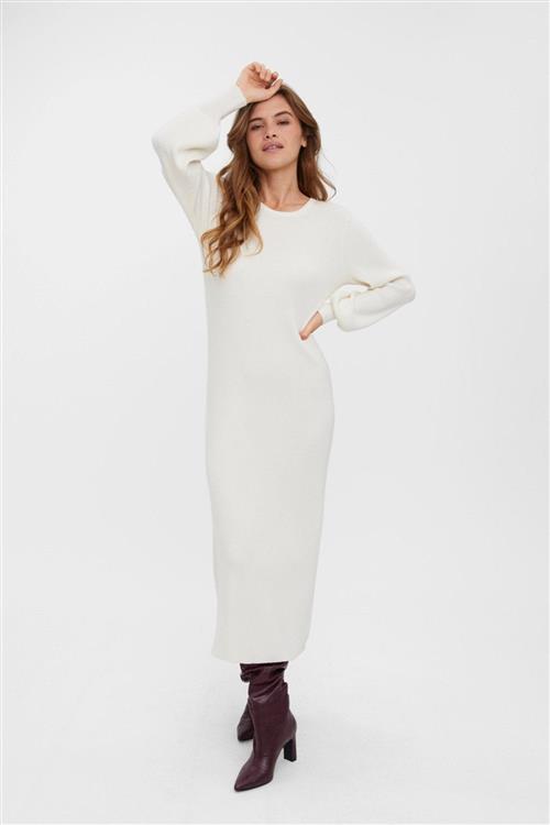 Valor O-Neck Strikkjole - Birch - XL - Vero Moda