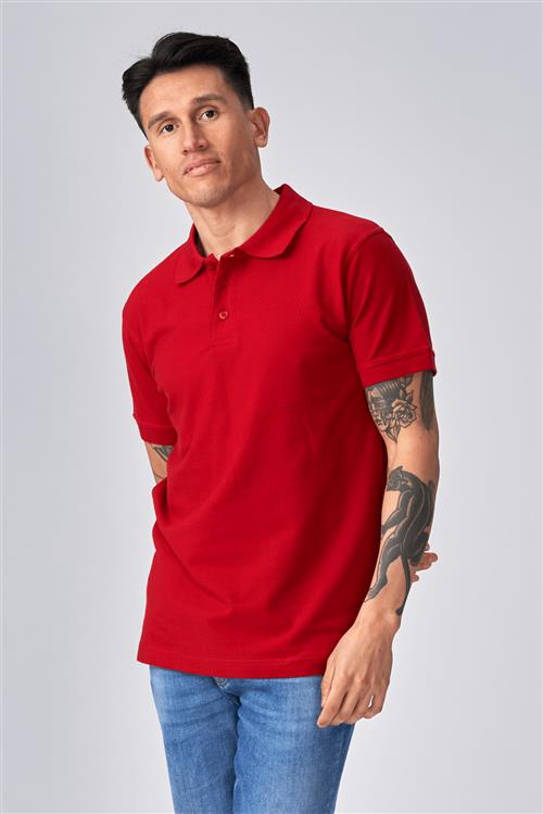 Basic Polo - Rød - Herre - 3XL - TeeShoppen