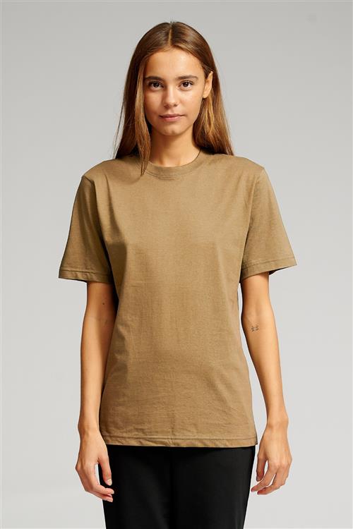 Oversized T-shirt - Khaki (dame) - Dame - L - TeeShoppen