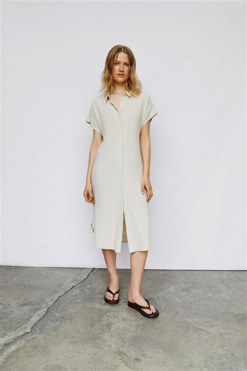 Sanne Adil Midi Kjole - Sandshell - 42 - Object