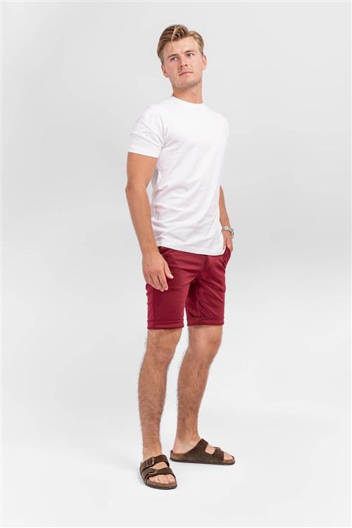 Chino Shorts - Bordeaux - Herre - 2XL - TeeShoppen