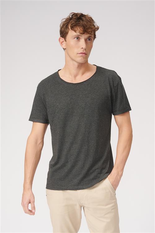 Dyb Rund Hals - Mørke Grå - Herre - 3XL - TeeShoppen