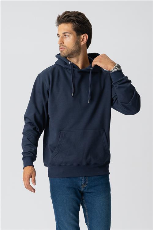 Basic Hoodie - Dark Navy - Herre - 2XS - TeeShoppen