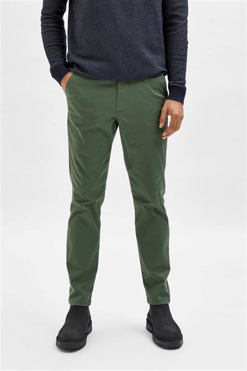 Miles Flex Chino Pants - Bronze Grøn (økologisk bomuld) - Herre - 33/34 - Selected Homme