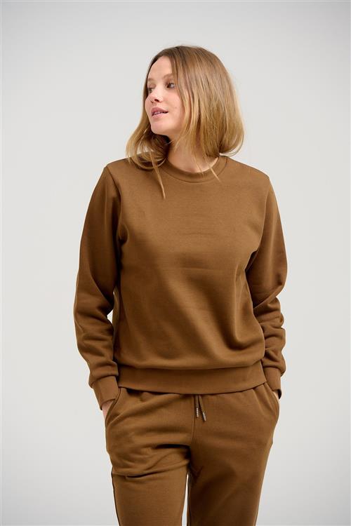 Basic Crewneck Sweat - Brun - Dame - XS - TeeShoppen