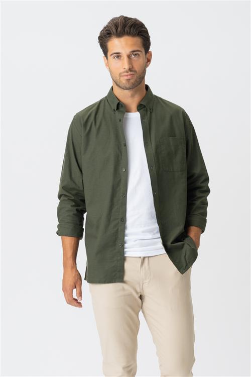 Originale Performance Oxford Skjorte - Mørkegrøn - Herre - 3XL - TeeShoppen