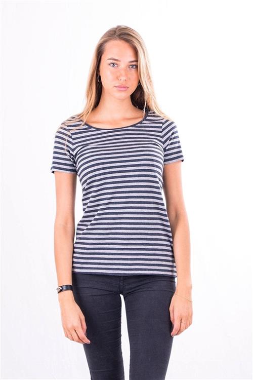 Nørregade T-shirt - Blå-Grå - Dame - S - TeeShoppen
