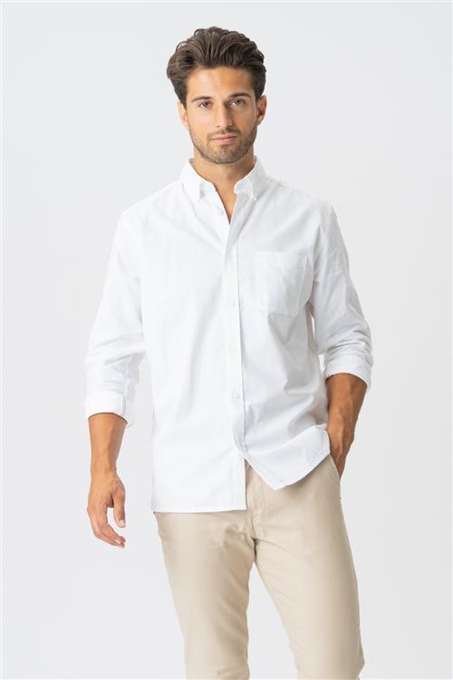 Originale Performance Oxford Skjorte - Hvid - Herre - M - TeeShoppen