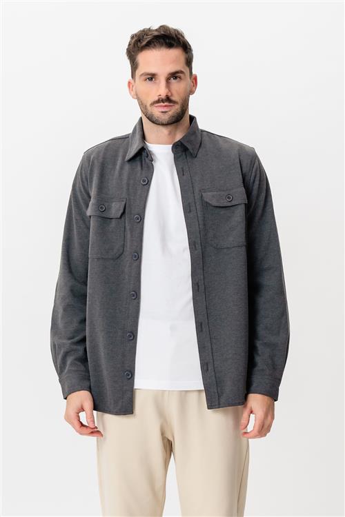 Performance Regular Overshirt - Grå - Regular fit - L - TeeShoppen