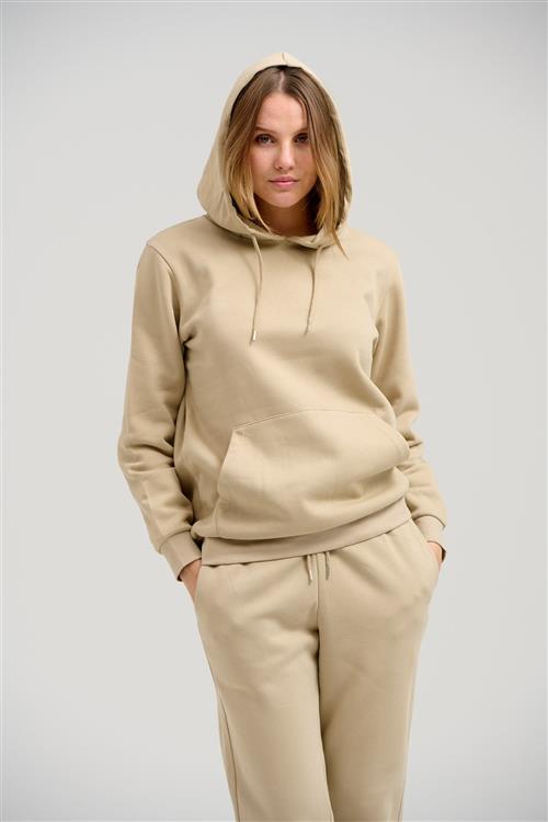 Basic Hoodie Sweat - Mørk Beige - Dame - XS - TeeShoppen
