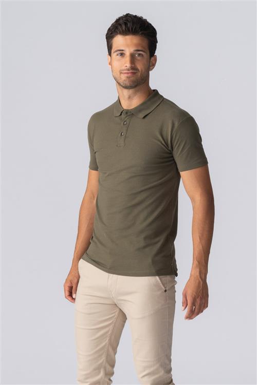 Muscle Polo Shirt - Armygrøn - Herre - 2XL - TeeShoppen