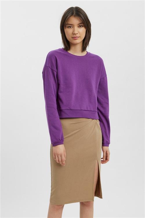 Chicago Rib Sweat Trøje - Lilla - Dame - XS - Vero Moda