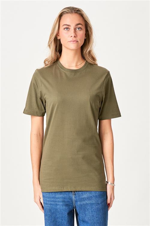 Boyfriend Tee - Army Grøn - Dame - L - TeeShoppen