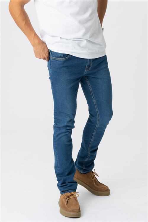 Originale Performance Jeans (Slim) - Medium Blue Denim - Slim fit - Herre - 38/30 - TeeShoppen