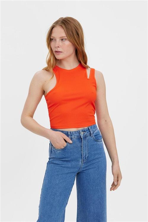 Ofelia Neia Tank Crop Top - Cherry Tomato - XL - Vero Moda
