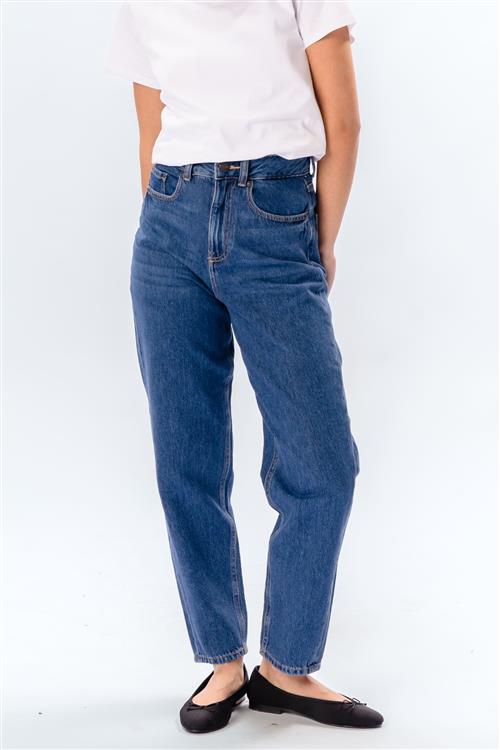 Originale Performance Mom Jeans - Medium Blue Denim - Dame - 27/30 - TeeShoppen