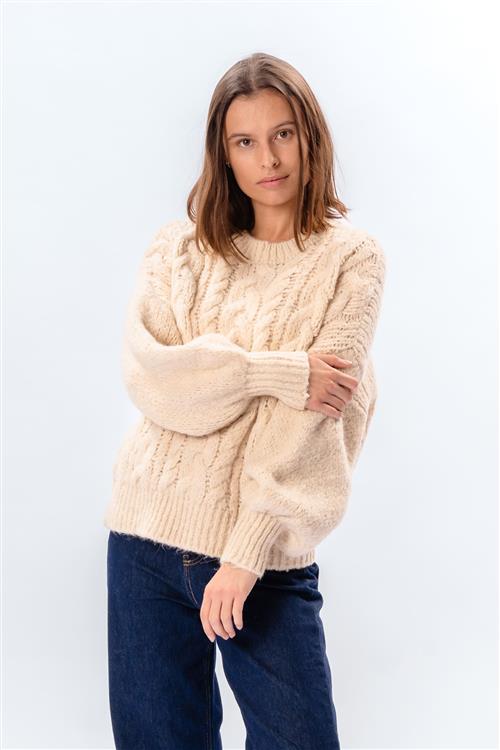 Emma Knit - Off White - One Size - TeeShoppen