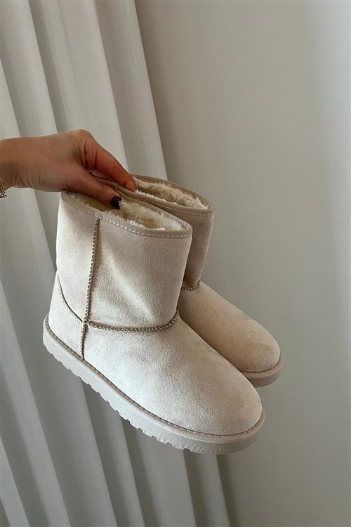Teddy Støvle - Beige - Dame - 41 - TeeShoppen