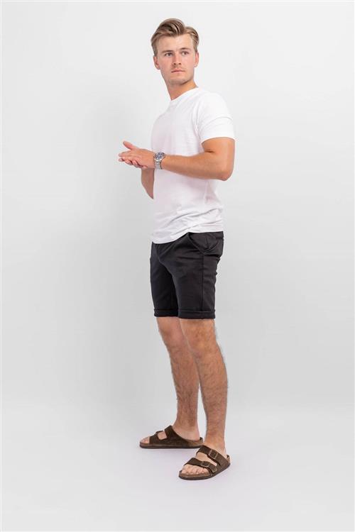 Chino Shorts - Sort - Herre - S - TeeShoppen