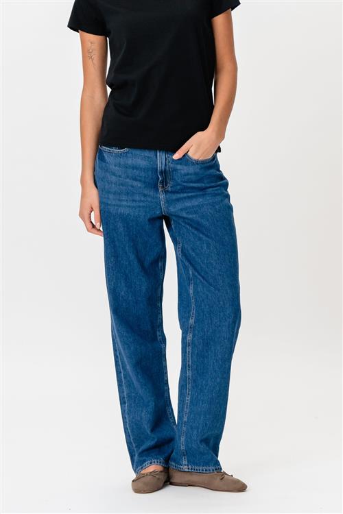 Originale Performance Loose Jeans - Medium Blue Denim - Dame - 30/32 - TeeShoppen
