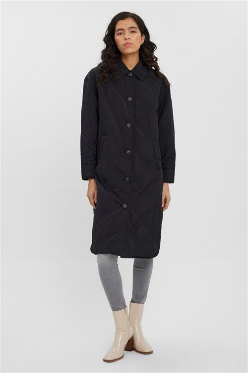 Ambere Merson Long Coat - Sort - Dame - L - Vero Moda