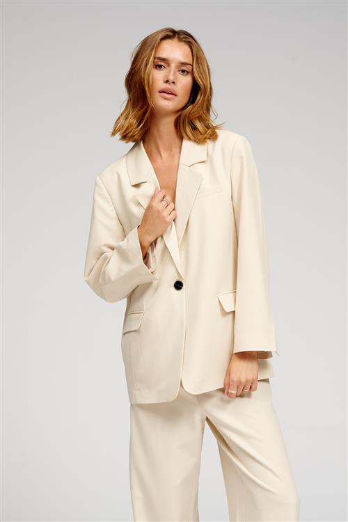 Oversized Blazer - Beige - L - TeeShoppen