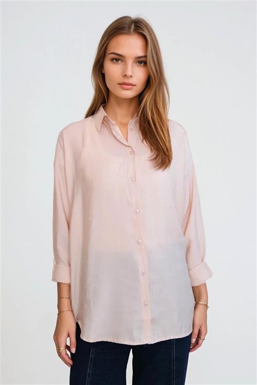 Mia Skjorte - Beige - S - TeeShoppen