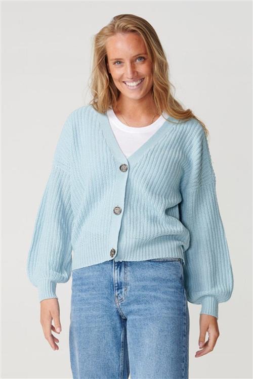 Knappet Cardigan - Blue fog - Dame - XL - ONLY