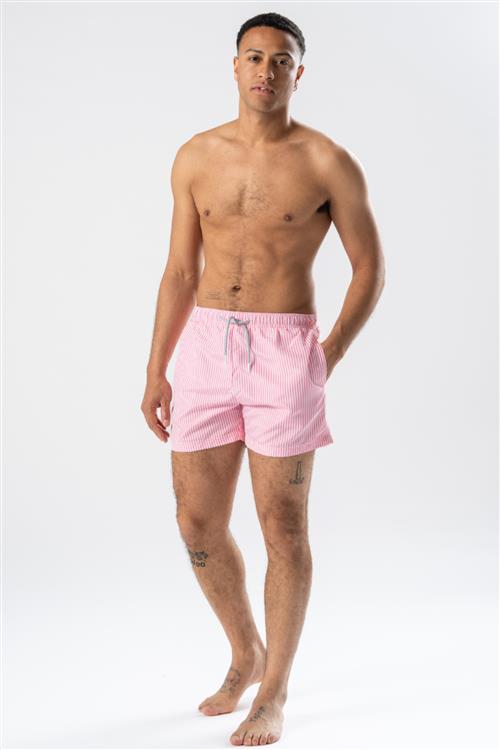 Badeshorts - Rosé/Hvid - XL - TeeShoppen