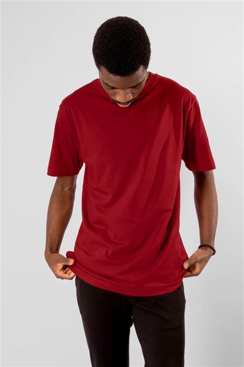 Oversized T-shirt - Rød - Herre - S - TeeShoppen