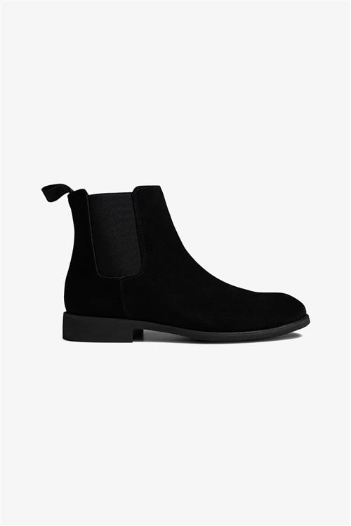 Chelsea Boots - Sort Ruskind - 43 - TeeShoppen