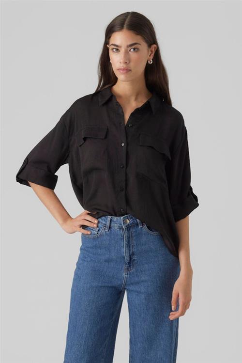 Fabiana Skjorte - Sort - Herre - S - Vero Moda