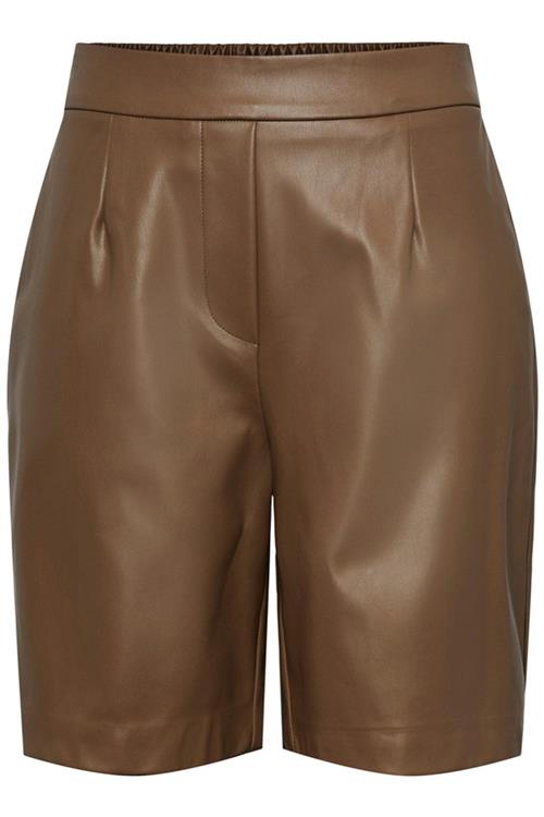 Nicole High Waist Shorts - Fossil - XL - PIECES