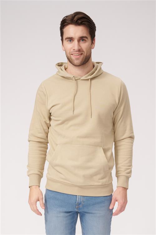 Basic Hoodie Sweat - Mørk Beige - Herre - 2XL - TeeShoppen