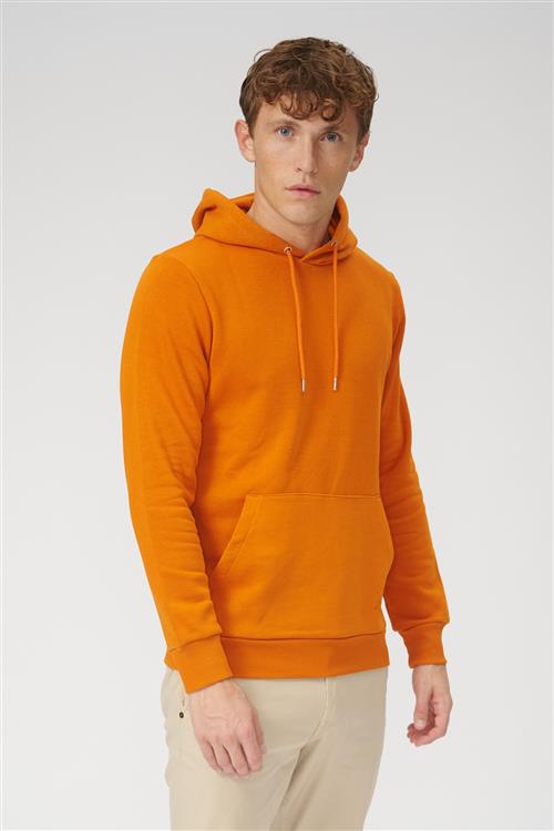 Basic Hoodie Sweat - Orange - Herre - XL - TeeShoppen