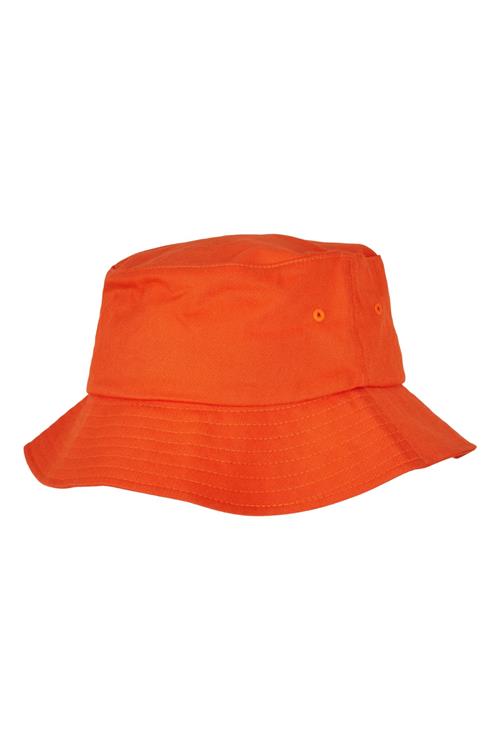 Cotton Twill Bucket Hat - Orange - One Size - Flexfit