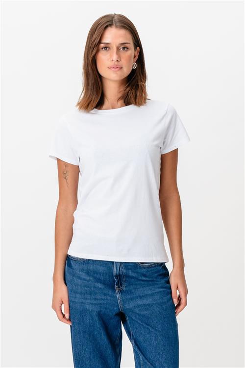 Basic T-shirt - Hvid - Dame - XL - TeeShoppen