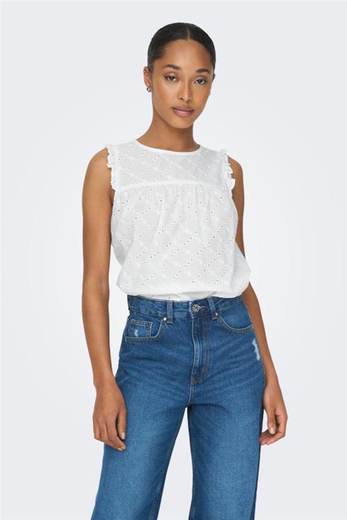 Melody Kortærmet Bluse - Cloud Dancer - M - ONLY