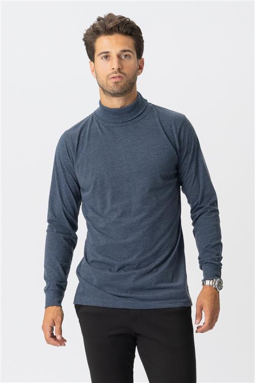 Rullekrave trøje - Heather blue - Herre - 3XL - TeeShoppen