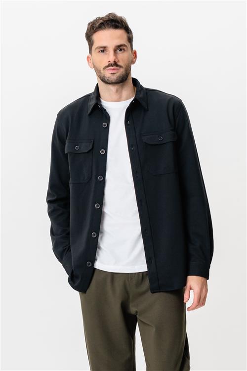 Performance Regular Overshirt - Sort - Regular fit - L - TeeShoppen