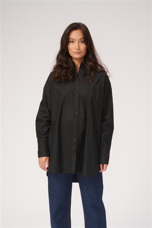 Oversized Shirt - Sort - Dame - XL - TeeShoppen