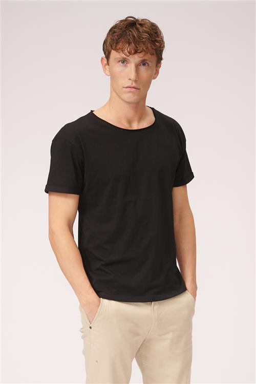 Dyb Rund Hals - Sort - Herre - 3XL - TeeShoppen